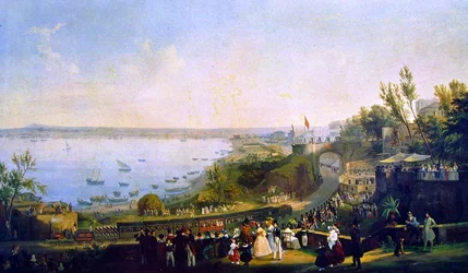 Eröffnung der Eisenbahnstrecke Neapel-Portici, 1840